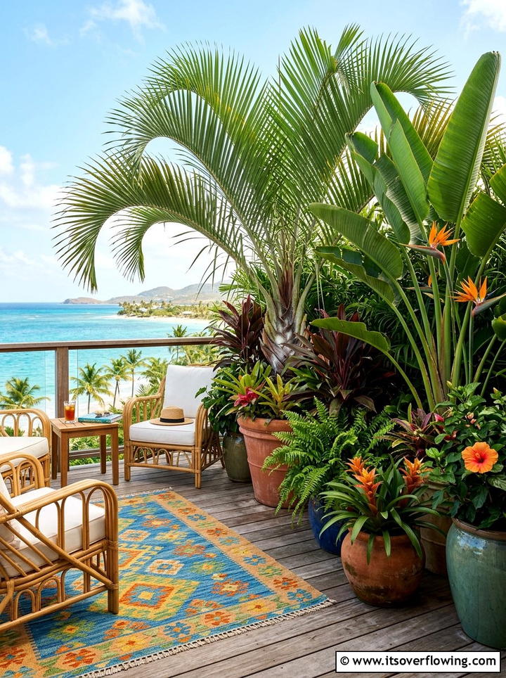 Tropical deck plant - 25 garden decor ideas for decks