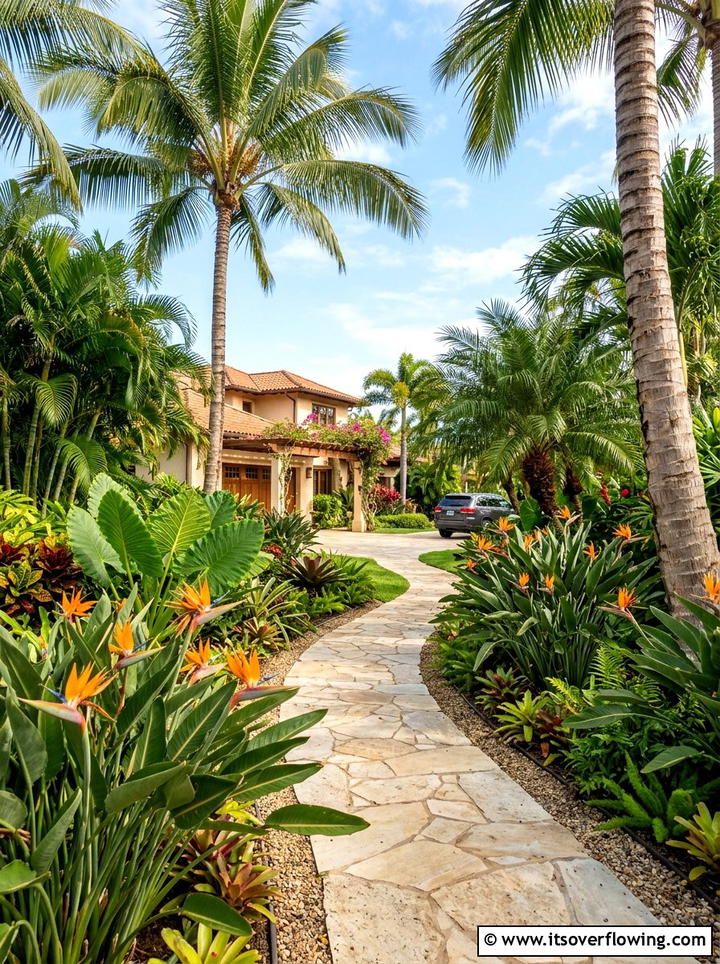 Tropical driveway plants - 25 garden design ideas for driveways