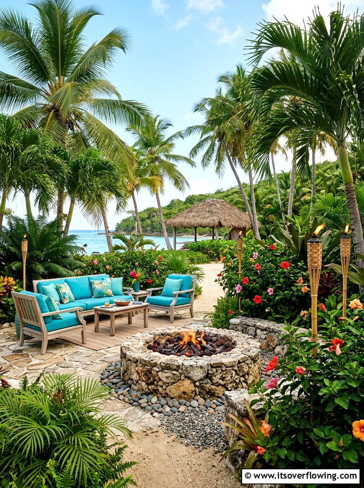 Tropical fire pit landscape - 25 garden design ideas for fire pit corners