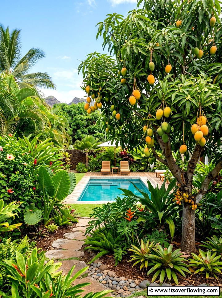 Tropical fruit tree backyard - 25 garden ideas with fruit trees