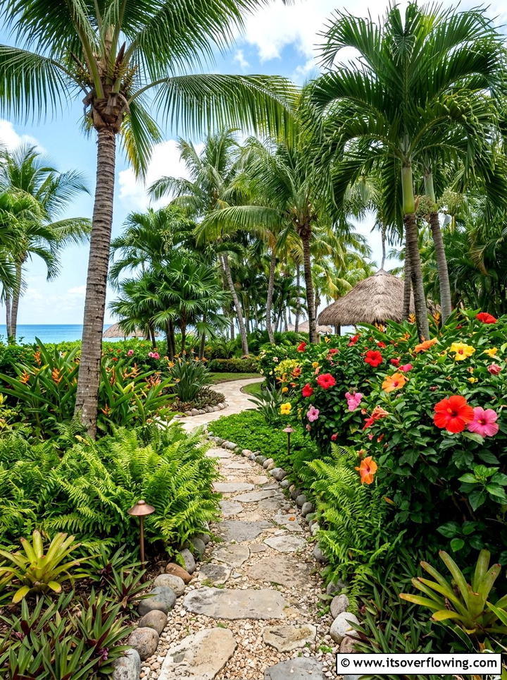 Tropical garden landscape - 25 backyard ideas for summer parties