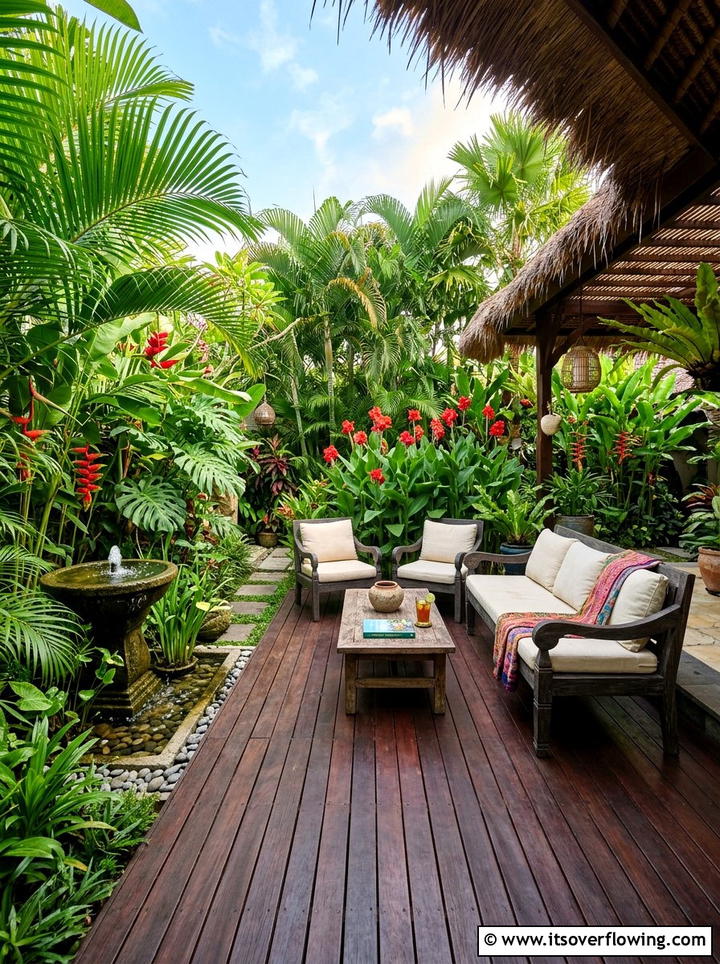 Tropical garden patio - 25 garden ideas with patio