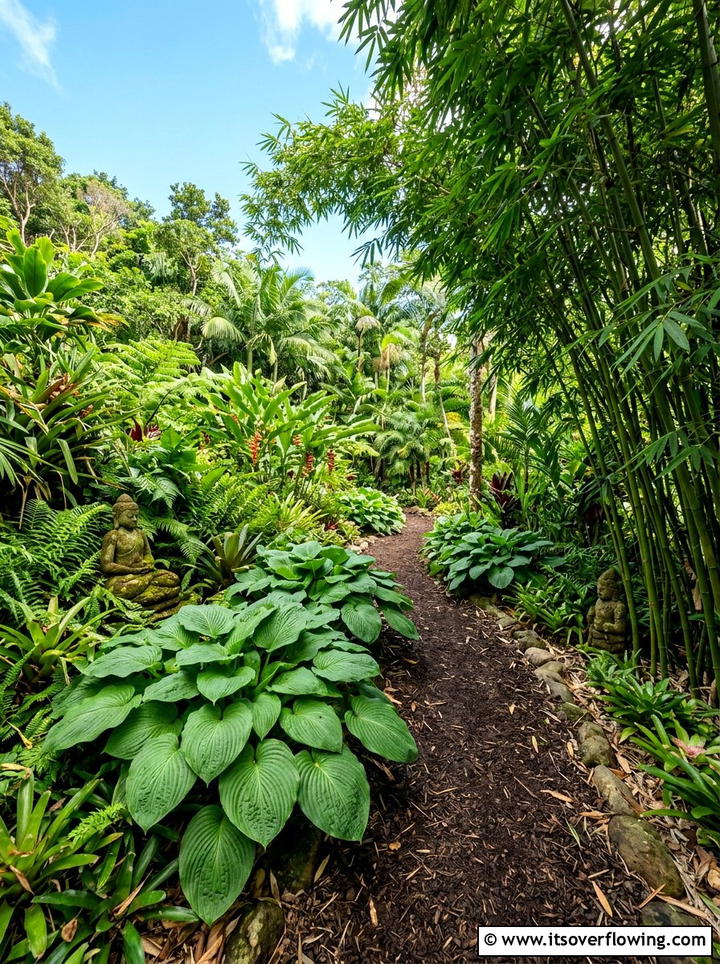 Tropical jungle path - 25 creative garden ideas with kids garden zone