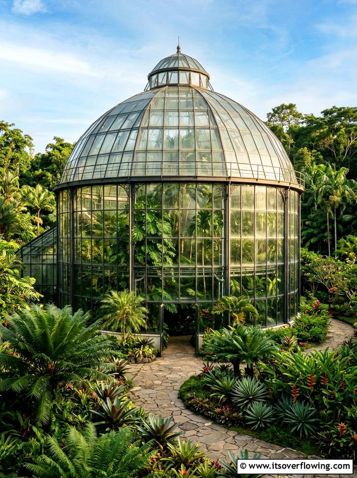 Tropical plant greenhouse - 25 creative garden ideas with greenhouse corners