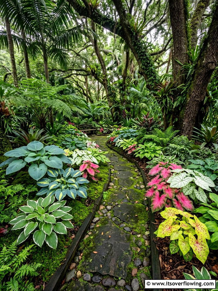 Tropical shade garden - 25 garden design ideas with tropical foliage