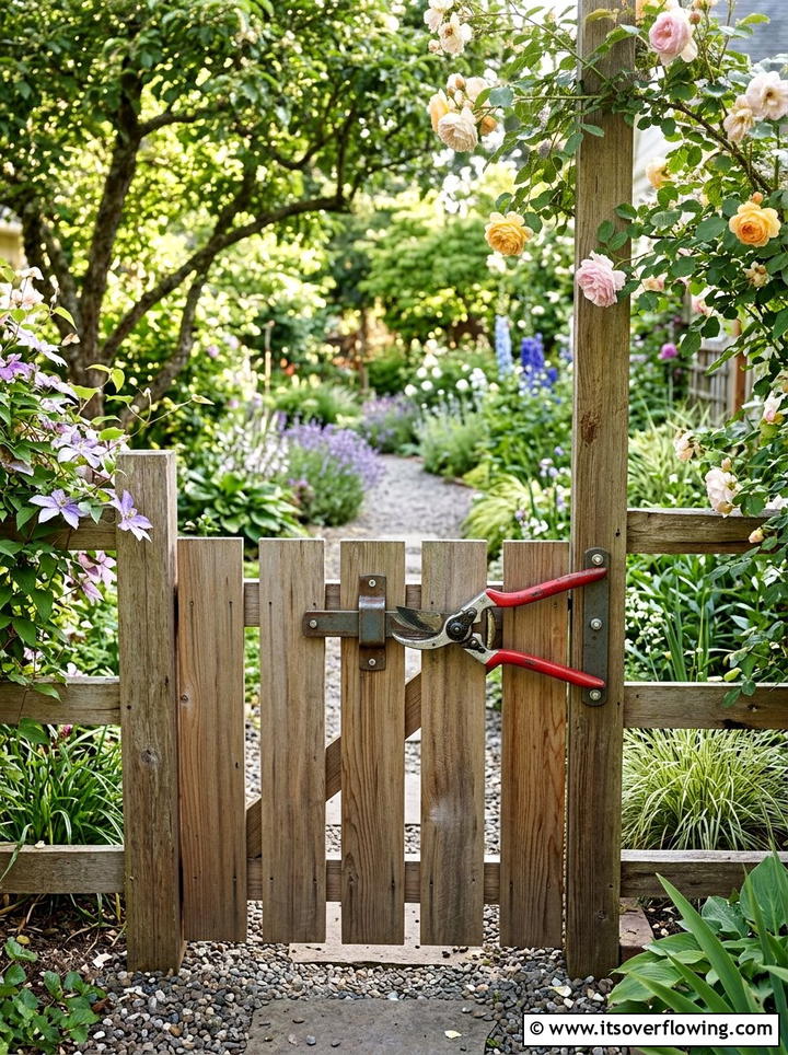 Trowel Door Knocker - 25 recycled garden ideas with old tools