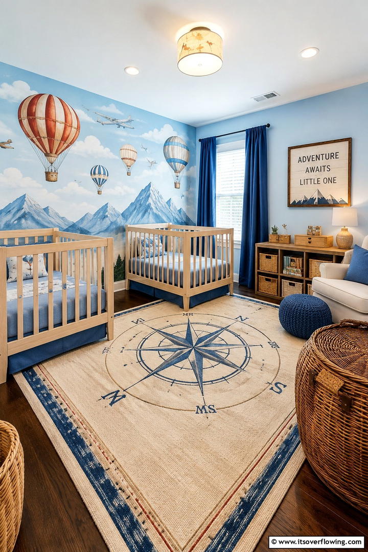 Twin Theme Adventure - 30 Twin Nursery Ideas for Stylish & Functional Baby Spaces