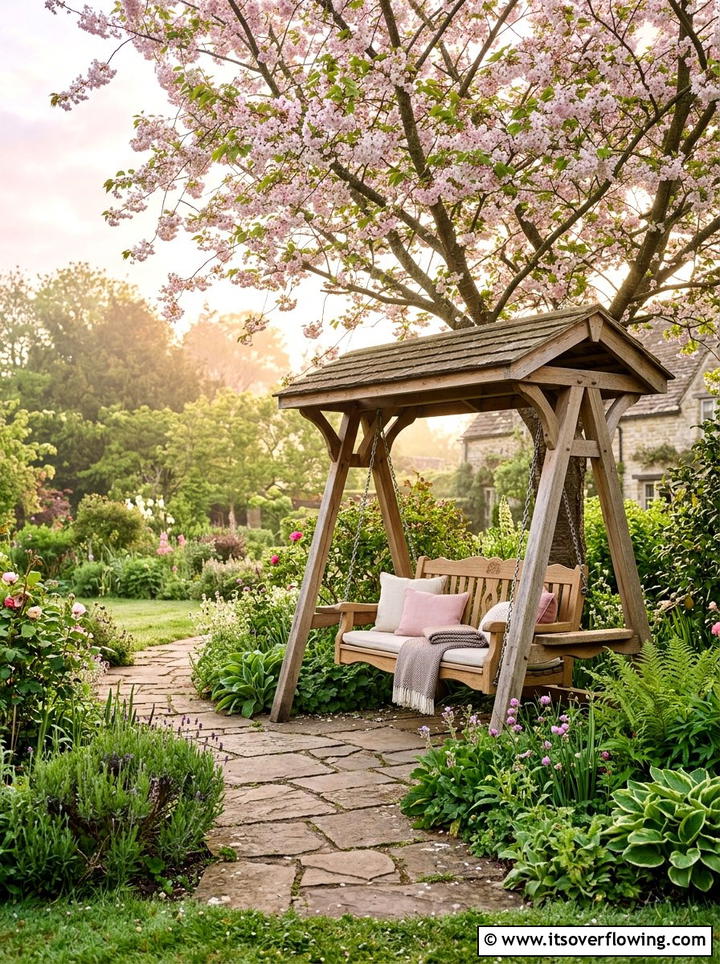 Two Seater Garden Swing - 25 garden decor ideas with porch swings