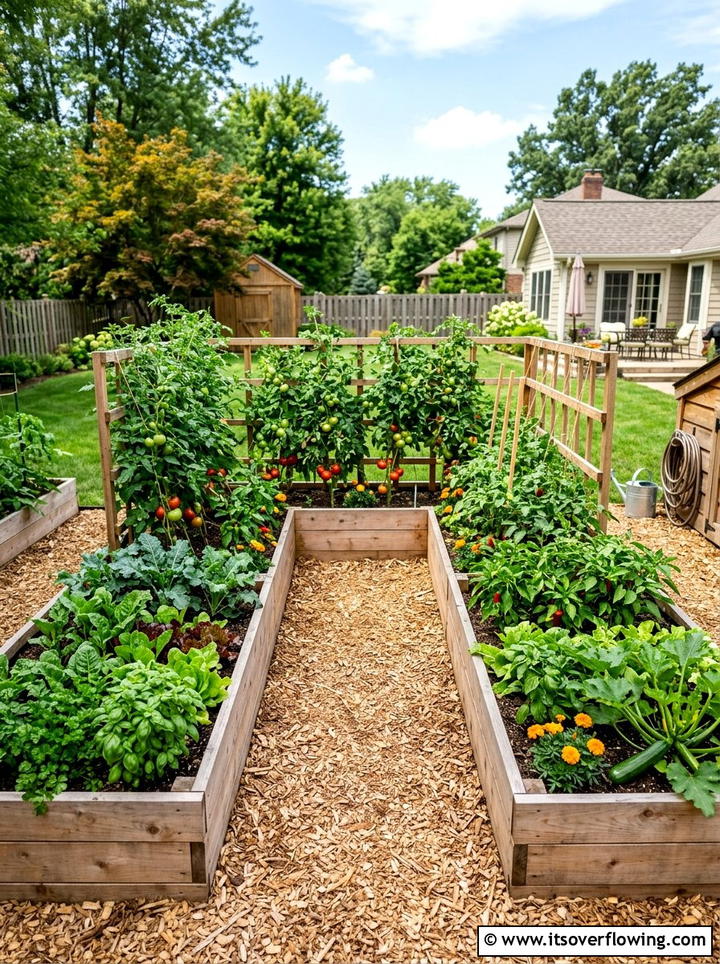 U Shaped Wooden Vegetable Garden - 25 creative garden ideas with reclaimed wood beds