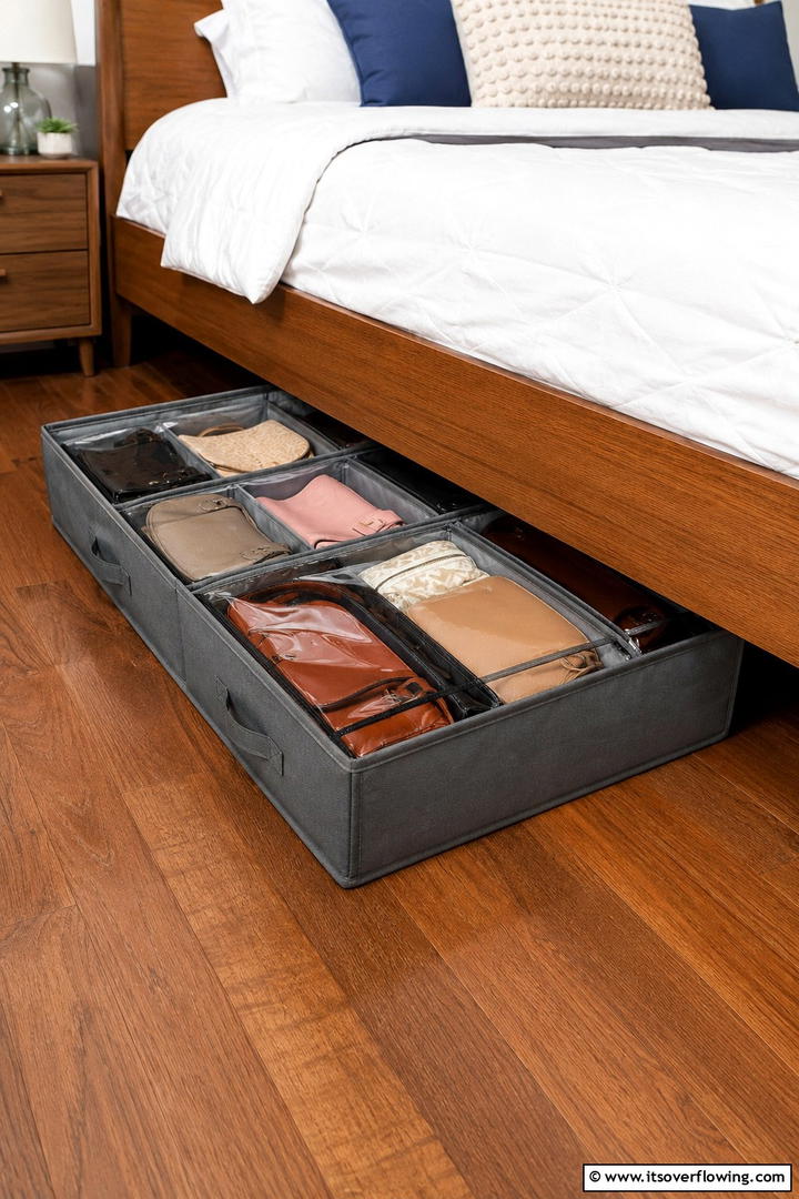 Under Bed Purse Storage Box - 30 Efficient Pots and Pans Storage Ideas for a Tidy Kitchen