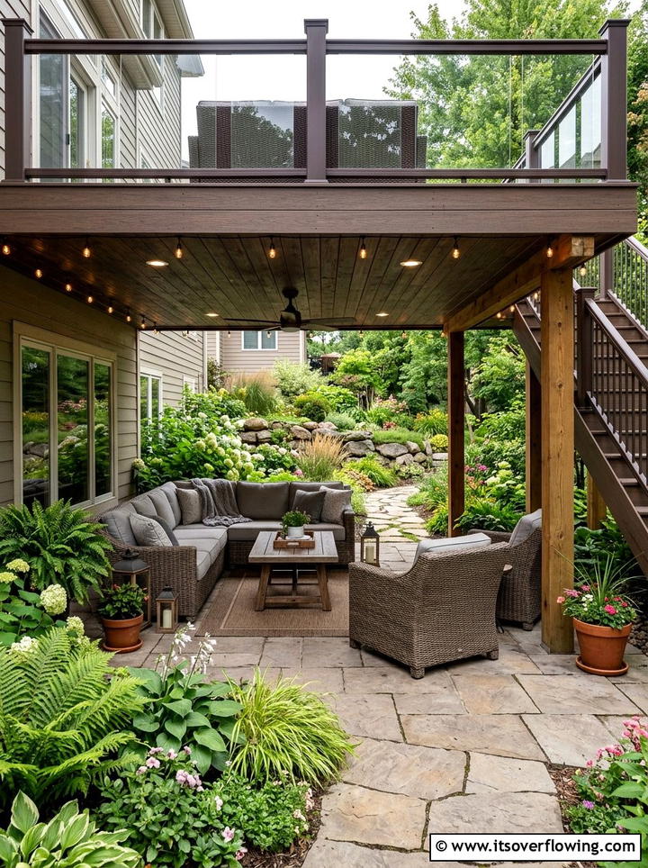 Under Deck Patio Space - 25 backyard ideas with composite deck