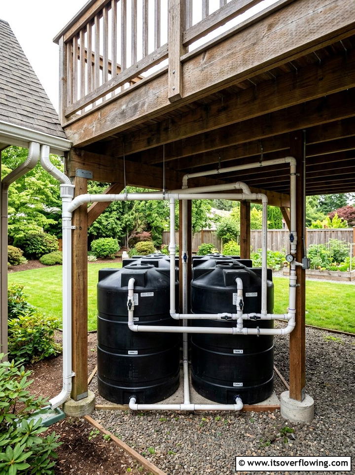 Under deck water storage - 25 garden ideas with rain barrels