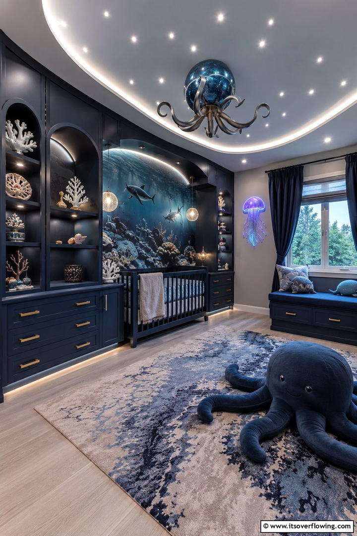 Underwater Wonders - 30 Ocean-Themed Nursery Ideas for a Serene Baby Room