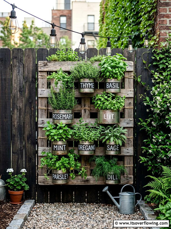 Upcycled Tin Cans - 25 recycled garden ideas with garden markers