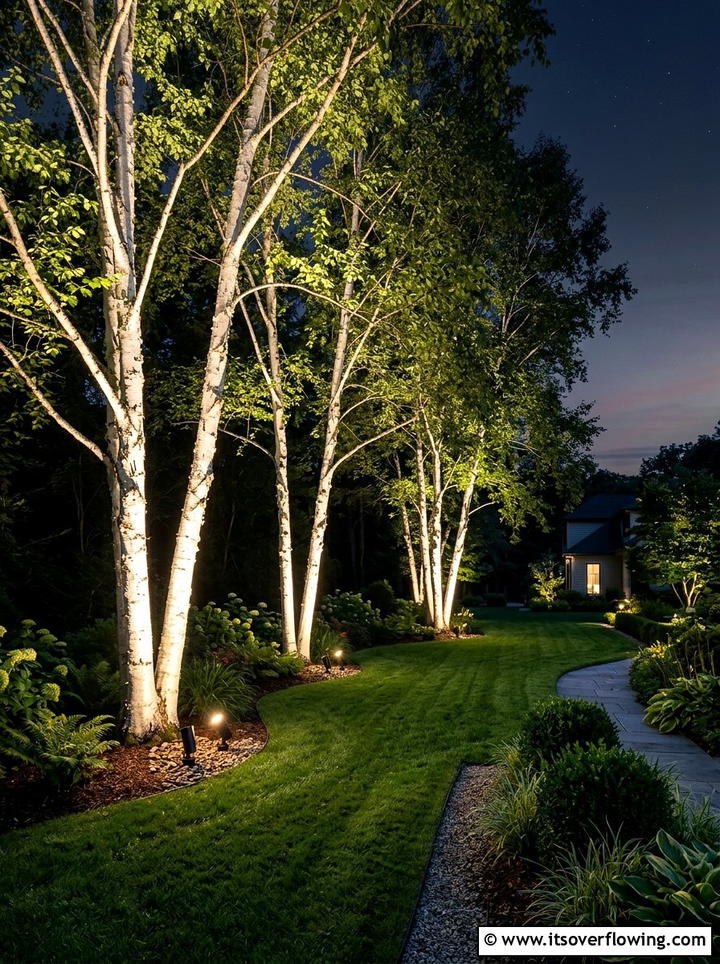Uplighting For Trees - 25 garden ideas with lights
