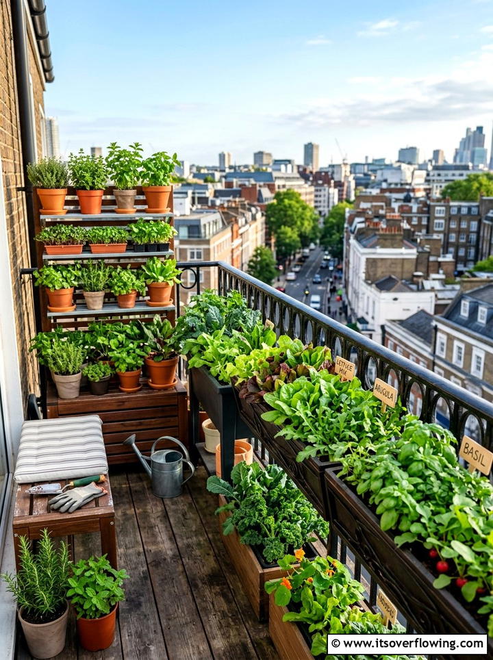 Urban Balcony Salad Garden - 25 creative garden ideas with salad gardens