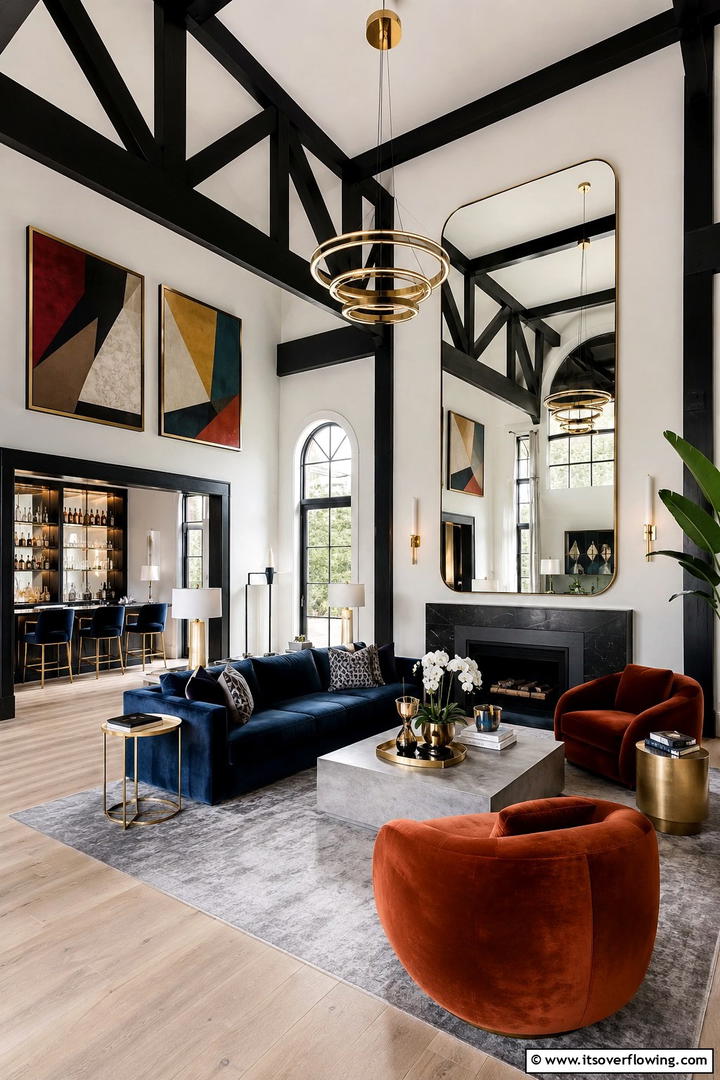 Urban Chic High Ceilings - 30 Vaulted Ceiling Ideas with Beams for Dramatic Room Designs