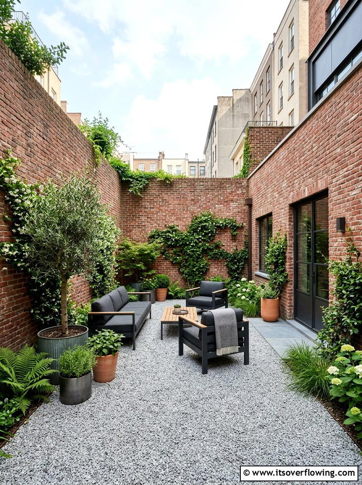 Urban Gravel Courtyard - 25 garden ideas with gravel