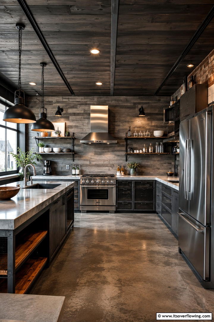 Urban Industrial Flair - 30 Shiplap Ceiling Ideas to Add Farmhouse Charm Anywhere