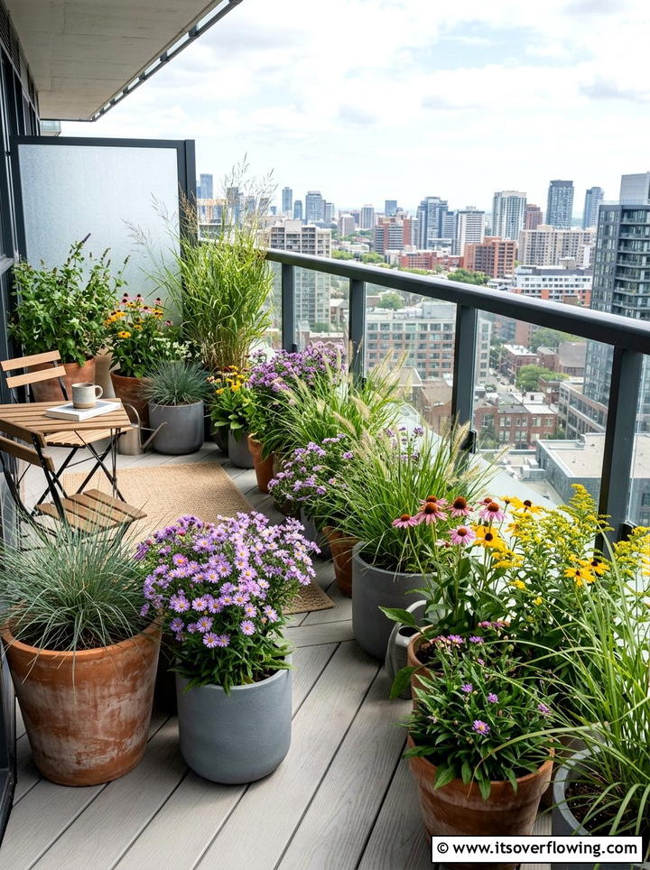 Urban backyard with potted natives - 25 backyard ideas with native plants