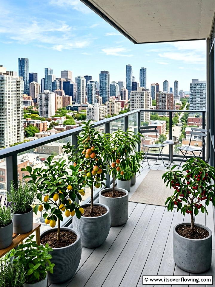 Urban balcony fruit garden - 25 garden ideas with fruit trees
