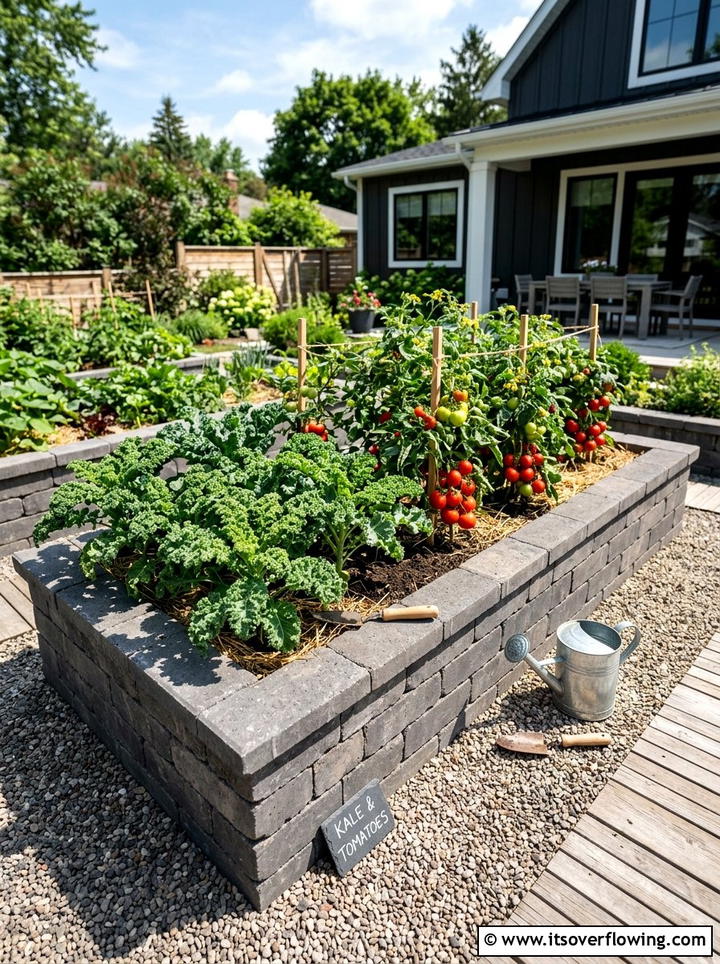 Urbanite raised garden bed - 25 upcycled garden ideas with concrete scraps