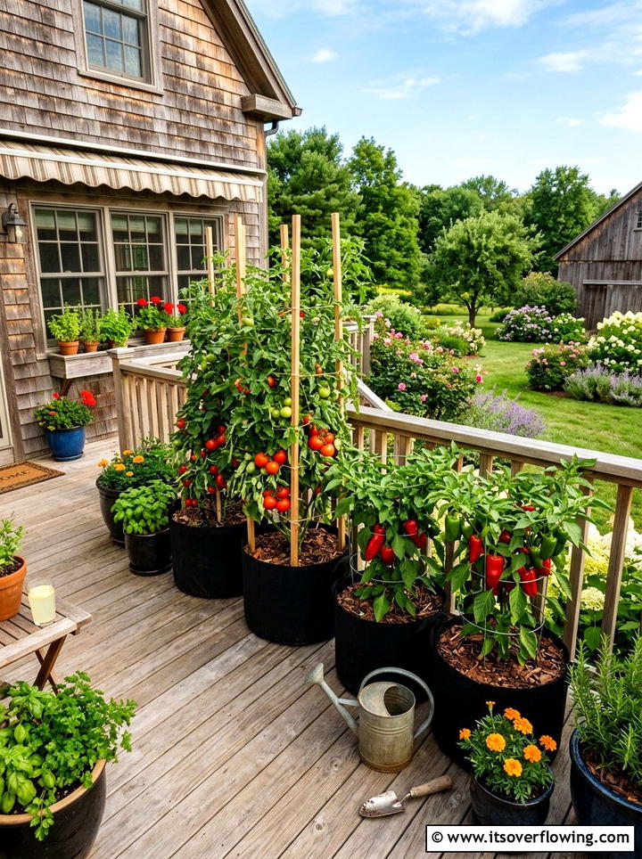 Vegetable Container Garden - 25 garden ideas for small spaces