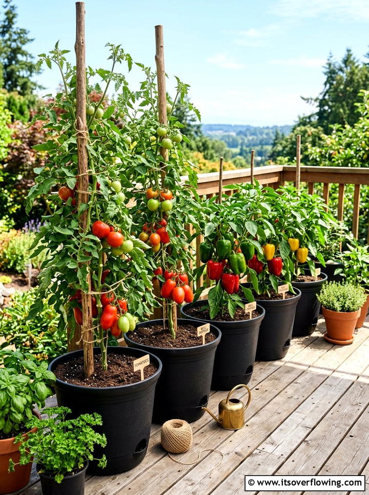 Vegetable Container Garden - 25 backyard ideas with container garden