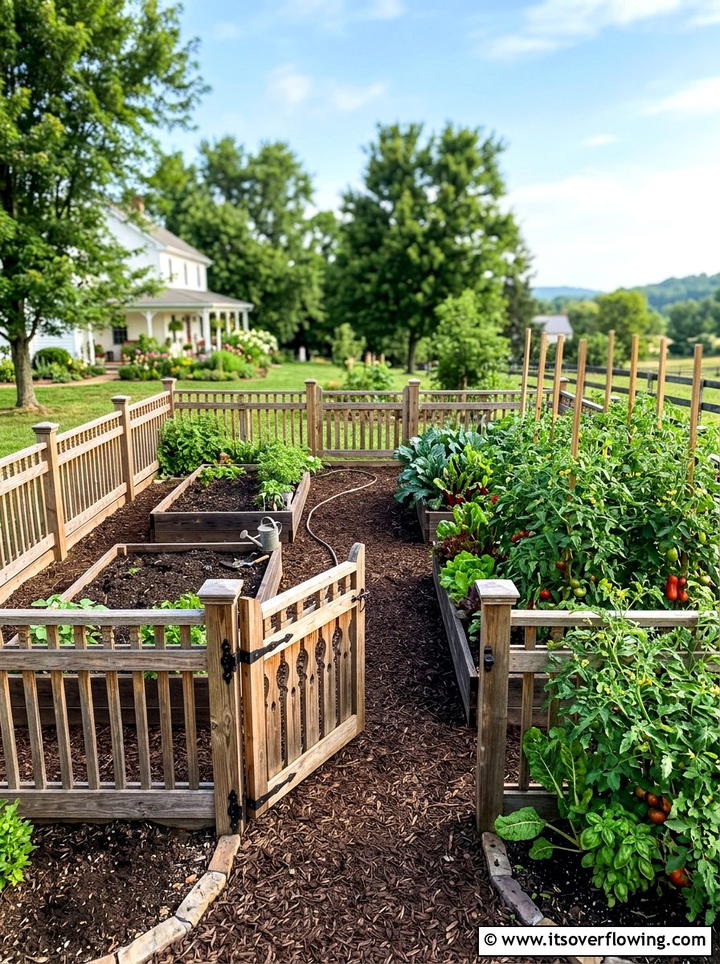Vegetable Garden Fence - 25 garden decor ideas with summer decor