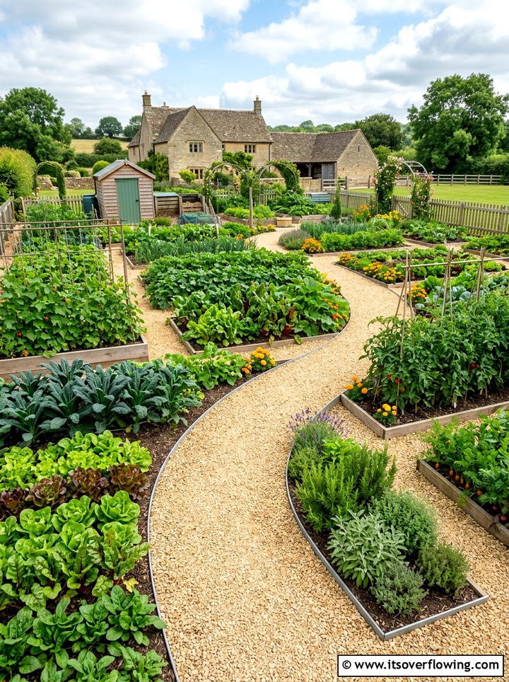 Vegetable Garden Gravel Walkway - 25 garden ideas with gravel