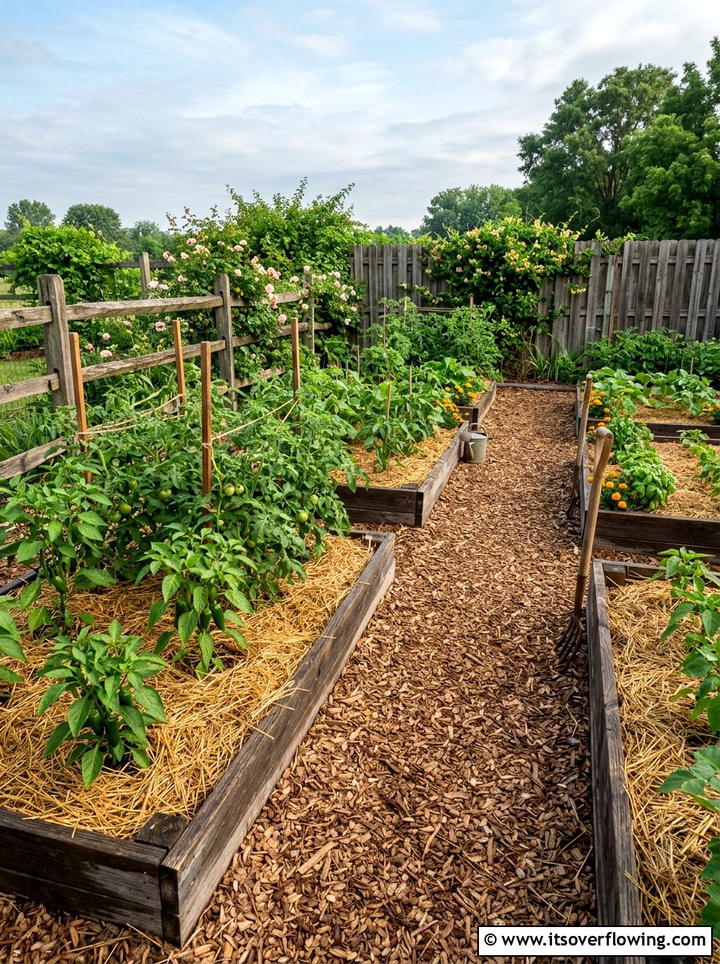 Vegetable Garden Mulch - 25 backyard ideas with mulch beds
