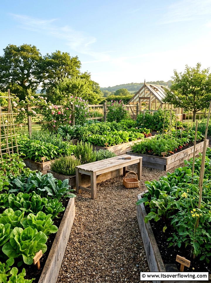 Vegetable Garden Seating - 25 backyard ideas with seating area