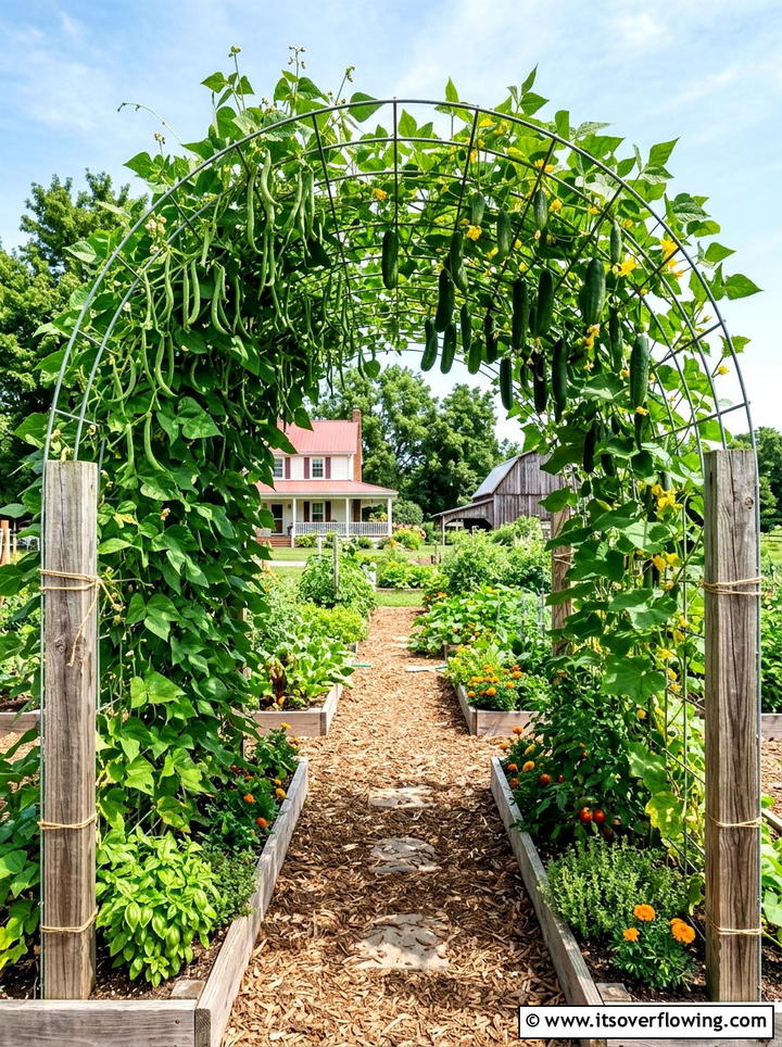 Vegetable Garden Trellis - 25 creative garden ideas with trellis tunnel