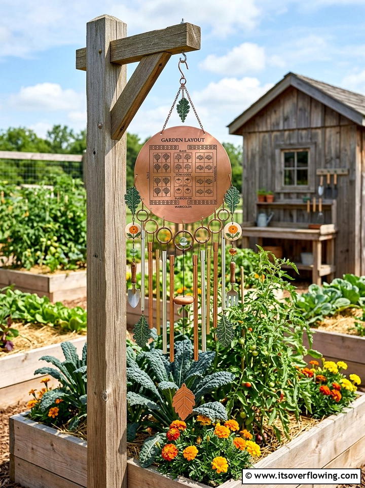 Vegetable Garden Wind Chime - 25 backyard decorating ideas with wind chimes