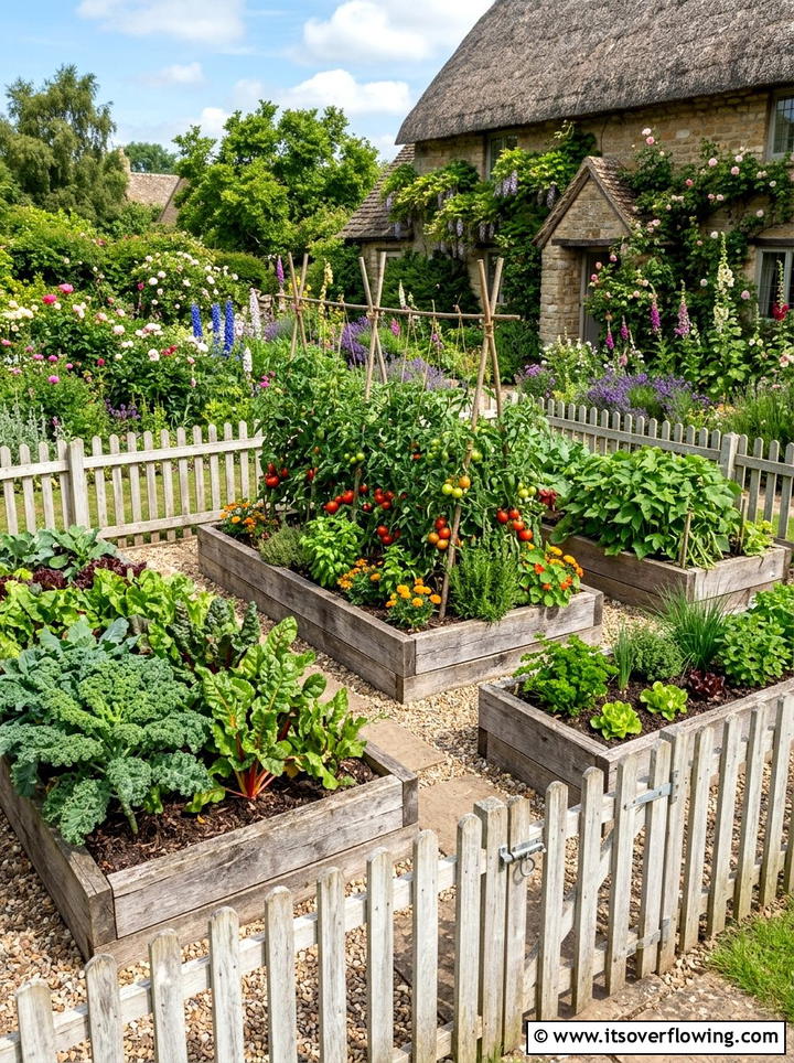 Vegetable Patch - 25 backyard ideas with cottage garden