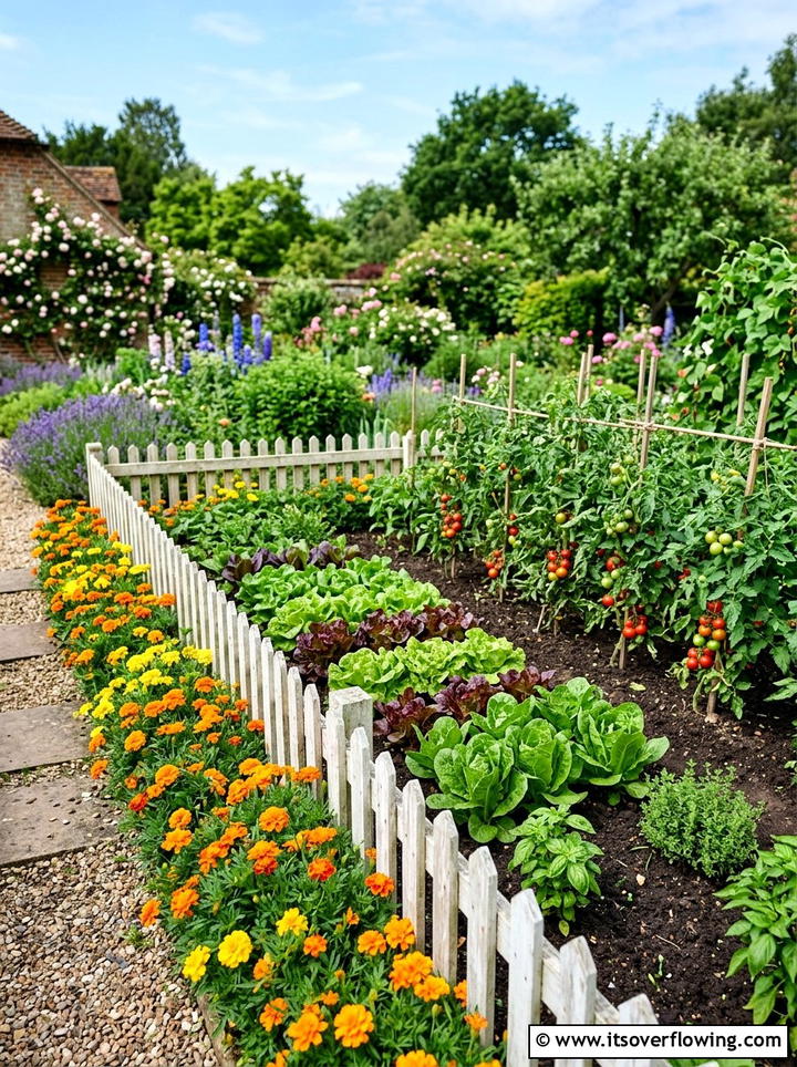 Vegetable Patch Border - 25 garden decor ideas for backyards