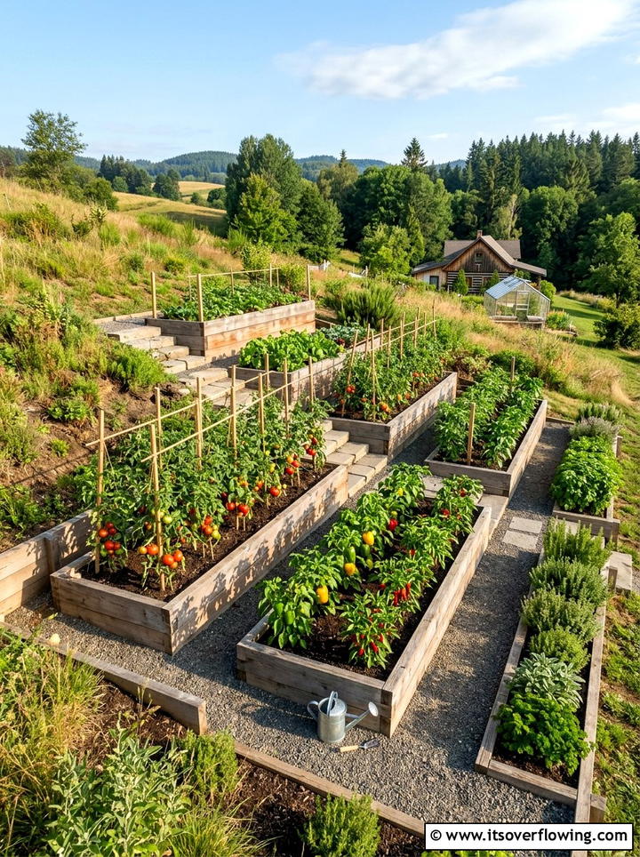 Vegetable Patch On Slope - 25 backyard ideas for sloped yards