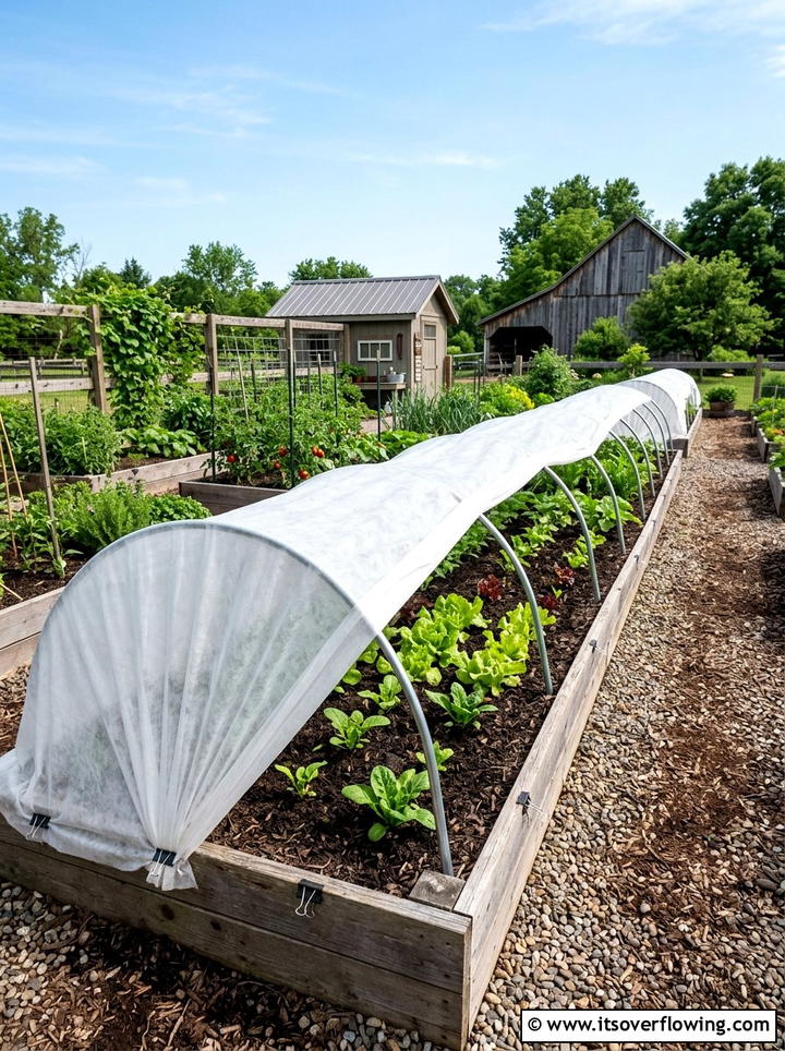 Vegetable Row Cover - 25 garden ideas for cold climate