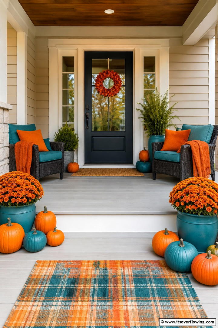 Vegetable and Gourd Harvest Display Porch - 50 Fall Porch Decor Ideas for Welcoming Outdoor Spaces