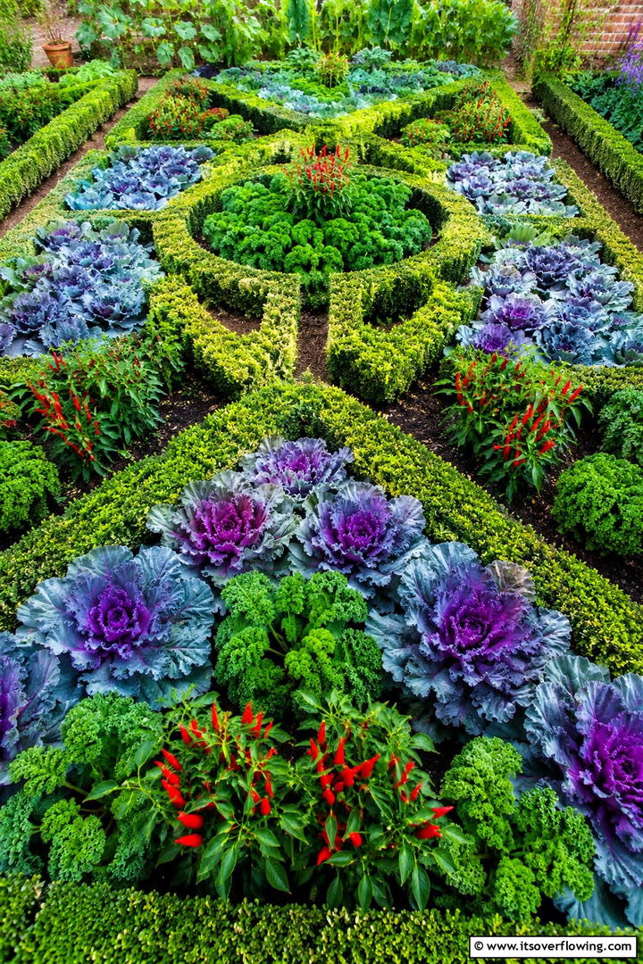 Vegetable and Herb Integration - 30 Parterre Garden Ideas for Elegant Outdoor Spaces