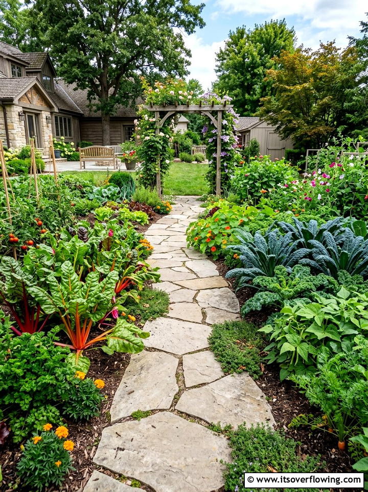 Vegetable garden path - 25 garden design ideas with edible plants