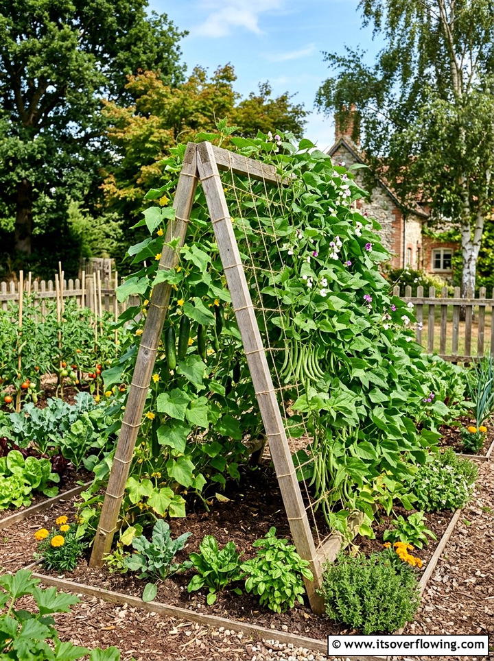 Vegetable garden vertical trellis - 25 garden design ideas with vertical gardens