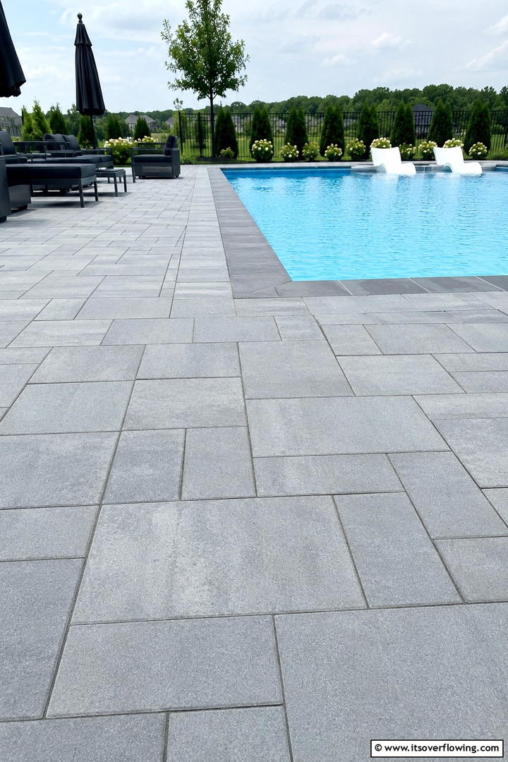 Versatile Interlocking Pavers - 30 Pavers Around Pool Ideas for a Sleek and Safe Design