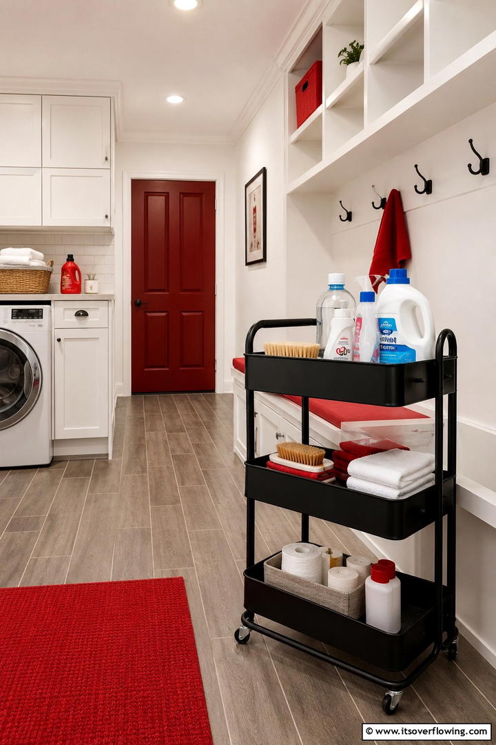Versatile Utility Carts - 30 Mudroom Laundry Room Combo Ideas for Efficient Spaces