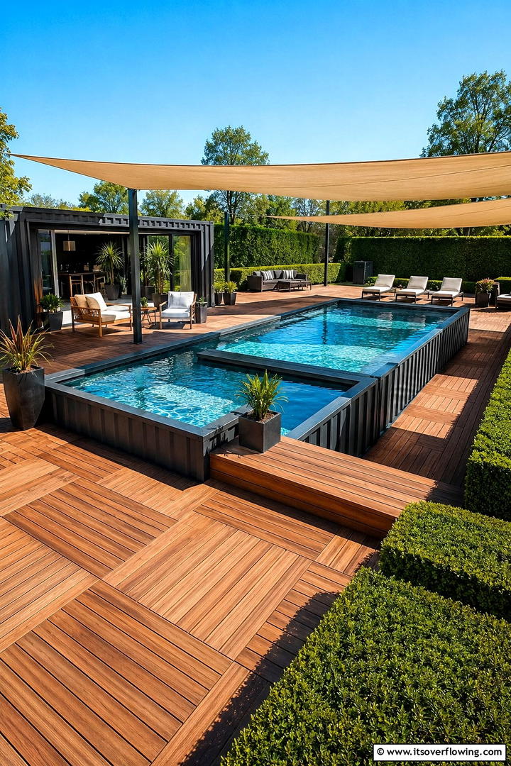Versatile Water Haven - 30 Shipping Container Pool Ideas for Modern Backyards