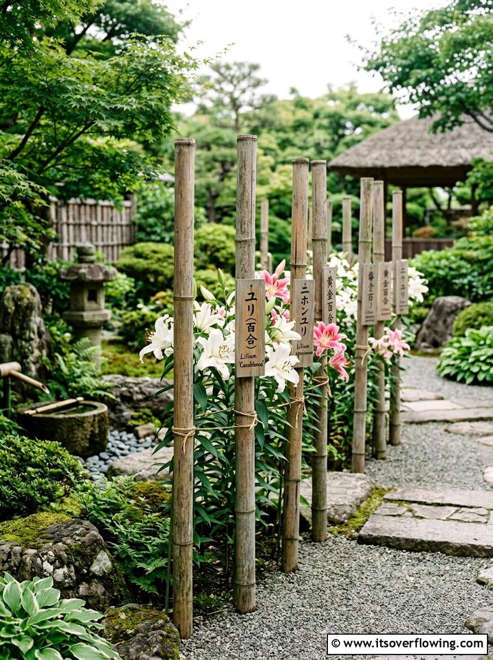 Vertical Bamboo Garden Stakes - 25 garden ideas with plant markers