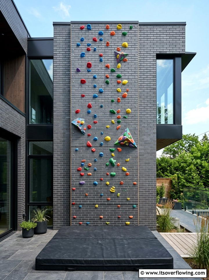 Vertical Climbing Wall - 25 garden design ideas for play areas