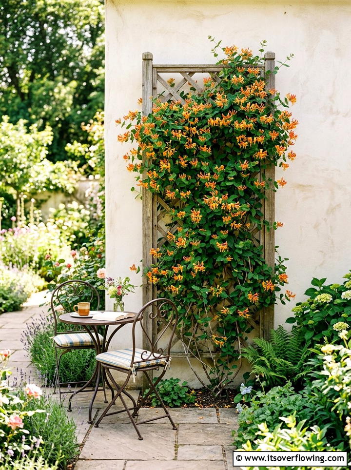 Vertical Flower Trellis - 25 creative garden ideas with butterfly habitats