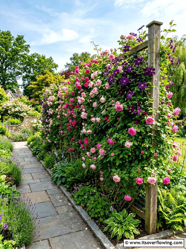 Vertical Flower Walls - 25 garden ideas for maximalist style
