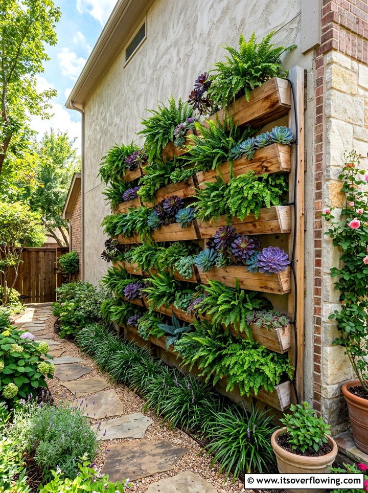 Vertical Garden - 25 creative garden ideas for side yards